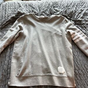 Thom Browne Gray Crewneck Sweater